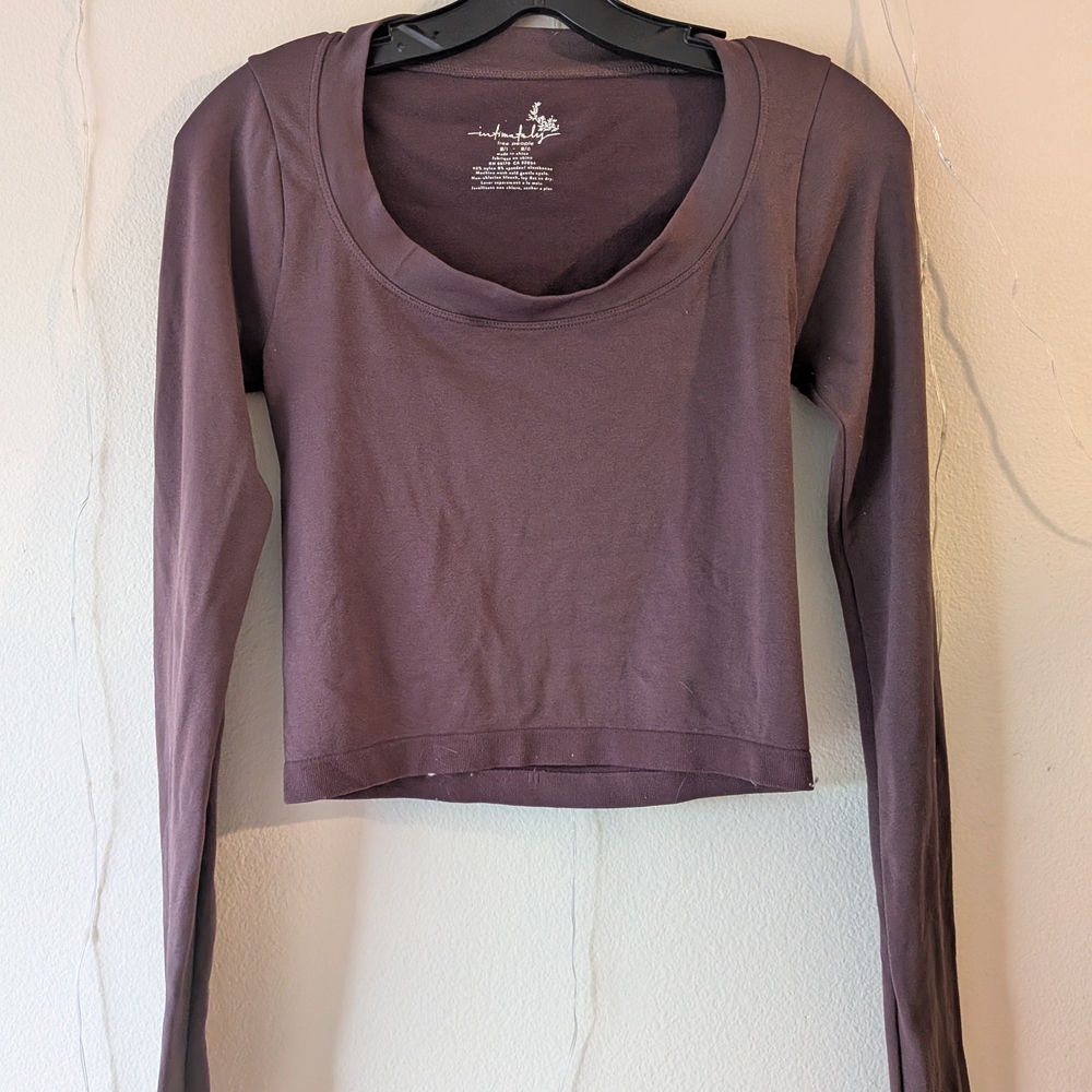 Free People Purple Long Sleeve Top
